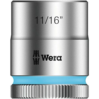 Image of Wera 05003577001 11/16 Inch 8790 HMB Zyklop Socket with Hexagon Drive Silver