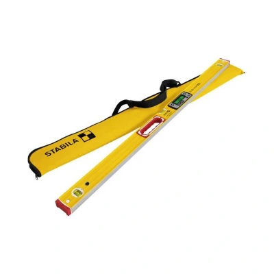 Image of STABILA TECH 196 DL Digital Spirit Level 122 cm IP67 Waterproof and Dustproof 2 Displays Calibration Free Display Modes ,%, mm/m, in/ft, Bag