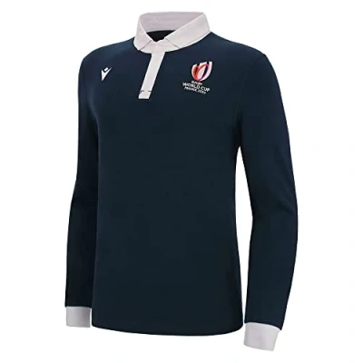 Image of RWC 2023 Rugby Cotton Polo Shirt (Navy) XXL Adults