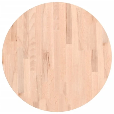 Image of vidaXL Table Top Replacement, Solid Beech Wood, Round 60 cm Diameter, Easy to Clean Surface, Suitable for Coffee and Custom Creations, Living Room Furniture