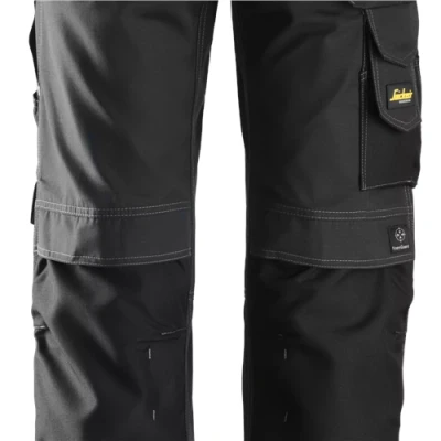 Image of Snickers Craftsmen Holster Pockets Trousers, Rip Stop Black/Black 88