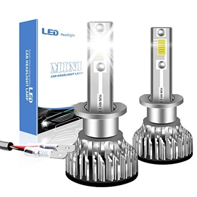 Image of Chemini H1 LED Headlight Bulb 100W 10000LM Front High/Low Beam Replace Car Halogen or Xenon Conversion Kit COB Chip Super Bright 6000K White