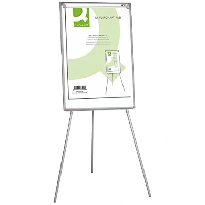 Image of Q Connect Plain Flipchart Pad A1 40 Sheet, Pack of 5