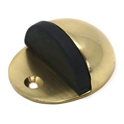 Image of fiXte Solid Brass Oval Floor Mounted Half Moon Door Stop Stopper 50mm
