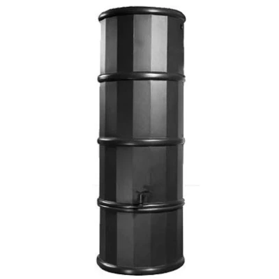 Image of 110 Litre Slimline Water Butt Kit, Polybutt Narrow Rain Barrel UK, Includes Diverter, Stand and Tap