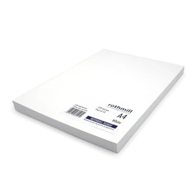 Image of Rothmill A4 White Card Stock, 280gsm (370 microns), Ideal for Arts and Craft, Office Stationery Use 50 Sheets