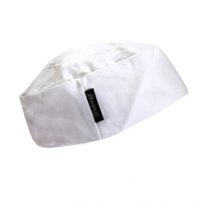 Image of Dennys Ladies/Womens White Skull Cap / Chefswear Caps &amp; Hats (M) (White)