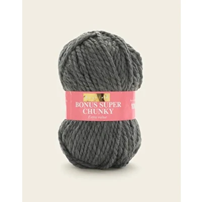 Image of Sirdar Hayfield Dark Grey Bonus Yarn 100g Super Chunky