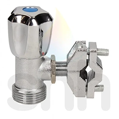 Image of Self Cutting Tap Washing Machine Valve 15mm x 3/4&quot; Chrome Appliance