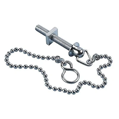 Image of Replacement Chrome 18&quot; Sink Basin Bath Ball Plug Chain And Stay S Hook Ends
