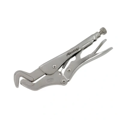 Image of Neilsen CT6102 Parrot Nose Locking Pliers Heavy Duty Sawtooth Jaws, Adjustable 6 32mm, 210mm Length, Knurled Adjustment Screw for Improved Grip