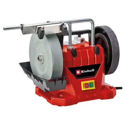 Image of Einhell TC WG 200 Wet Bench Grinder x 40mm High Speed Stone Grinding Wheel And 180 30mm Leather Honing Electric For Grinding, Polishing Sharpening