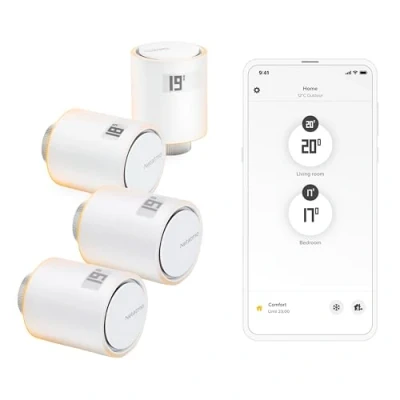 Image of NETATMO 4 Connected and Smart Radiator Valves, White