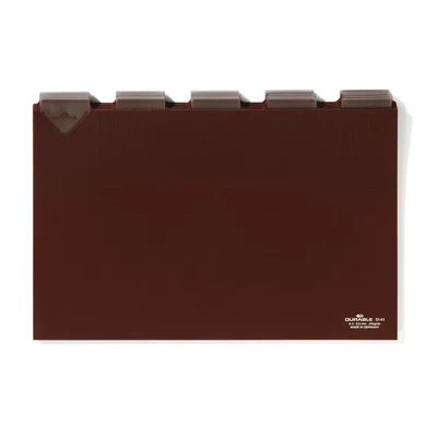 Image of Durable 314111 Header Cards DIN A4 Landscape with Label Tabs 5 / Division Brown