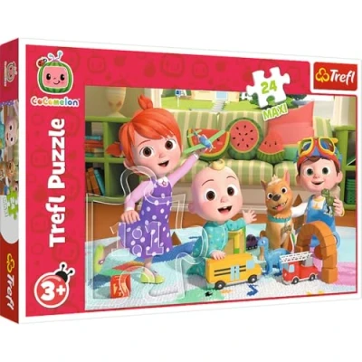 Image of Trefl CoComelon Ready For an Adventure 24 Piece Jigsaw Puzzles Kids Easy Hold Large Maxi Puzzle Pieces Children Ages 3+
