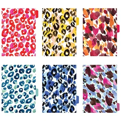 Image of Avery Planner Dividers for A5 Planners, 6 Tab Set, Brushed Cheetah Animal Print Design, 1 Set (25455)