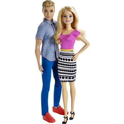 Image of Barbie Dolls, and Ken Doll 2 Pack Featuring Blonde Hair Bright Colorful Clothes, Kids Toys Gifts​​​​ Amazon Exclusive