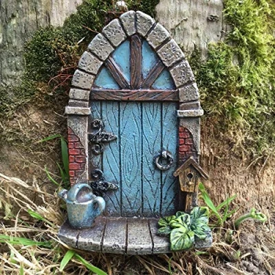 Image of Fiesta Studios Miniature Pixie, Elf, Fairy Door Tree Garden Home Decor Fun Quirky Gift Figurine H9cm