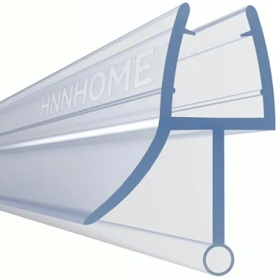 Image of HNNHOME Rubber Plastic Bath Shower Screen Seal Strip for 4mm Glass Door Curved Straight 5 10mm Gap