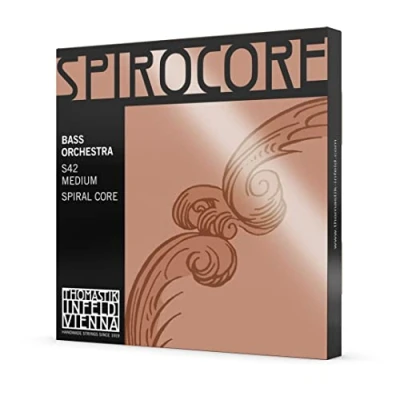 Image of Thomastik Einzelsaite für Kontrabass 4/4 Spirocore D Saite Spiralkern, Chrom umsponnen, Orchesterstimmung, mittel