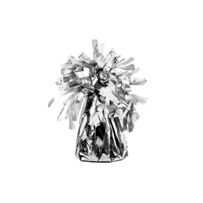 Image of PartyDeco Pack of 4 Weights for Balloons inflated to Helium. Color Silver, 130 g