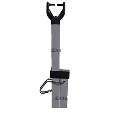 Image of SaatSaa 2.6M Extra Heavy Duty Washing line Prop Outdoor Galvanised Extendable pole Cloths Laundry support Extending Telescopic strong Grey
