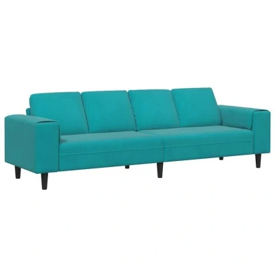 Image of vidaXL Sofa Set Turquoise Velvet