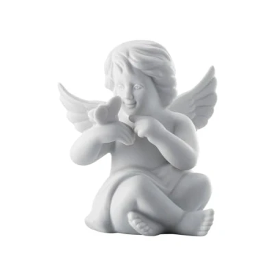 Image of Angel Medium White Matt with Butterfly