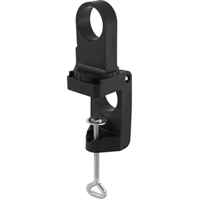 Image of wolfcraft universal drill clamp, plastic, rotatable I 4802000 Practical aid for holding power drills in horizontal and vertical position