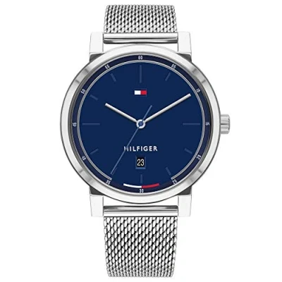 Image of Tommy Hilfiger Analogue Quartz Watch for Men with Silver Stainless Steel mesh Bracelet 1791732