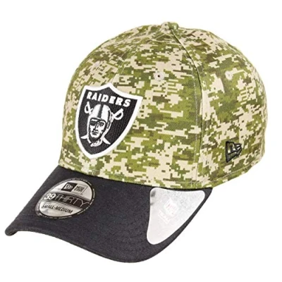 Image of New Era Oakland Raiders 39thirty Adjustable Cap Nfl Digi Camo Camouflage/Black L XL