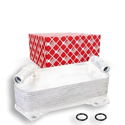 Image of 02E409061D, 02E409061DS, 02E409061DS1, 02E409061E, 02E409061ES Oil Cooler FEBI BILSTEIN 108949 with gaskets seal ring SEAT: Leon III Hatchback