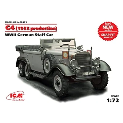 Image of ICM ICM72471 Mercedes Benz 1:72 G4 (1935), WWII German Staff Car (snap fit)