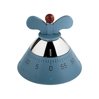 Image of Alessi Kitchen Timer in Thermoplastic Resin Featuring Mechanical Movemnet, White