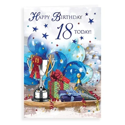 Image of Regal Publishing Milestone Age Birthday Card 18 M 9 x 6 inches