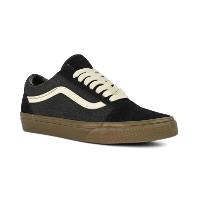 Image of Vans OLD Skool Unisex Trainers, Size: 3, Heavy black Leather and textile