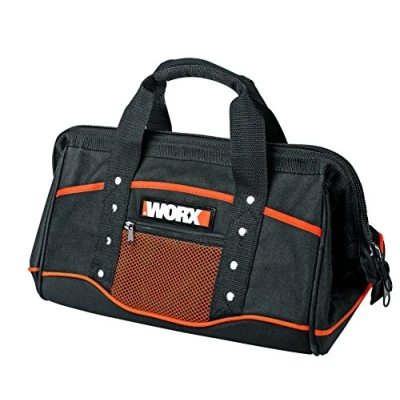 Image of WORX WA0076 Storage Bag Tool Box in Plain Black with Double Carry Handle for Convenient of Without Tools