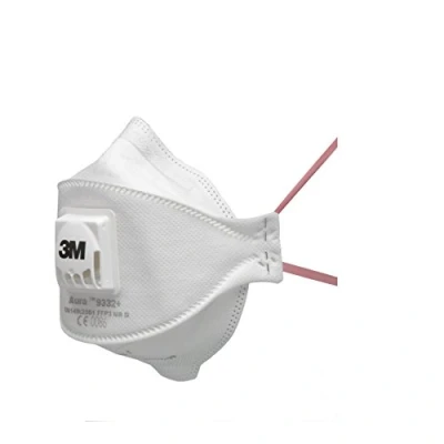 Image of 3M Aura 9332+ disposable Respirator FFP3 Practical 3 panel design for improved facial movement and low breathing resistance 5x mask