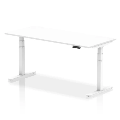 Image of Air 1800/800 White Height Adjustable Desk With Legs HA01032