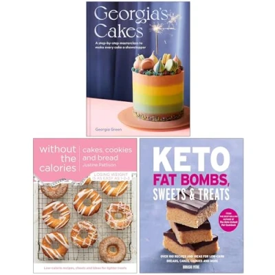 Image of Georgia’s Cakes, Cakes Cookies and Bread Without the Calories, Keto Fat Bombs Sweets &amp; Treats 3 Books Collection Set