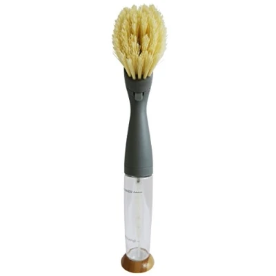 Image of Full Circle Foam Soap Dispensing Dish Brush, Gray, 1 EA