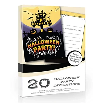 Image of Olivia Samuel 20 x Halloween Party Invitations from Ready to Write with Envelopes