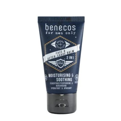 Image of Benecos Natural Cosmetics Face &amp; Aftershave Balm 2in1 vegan 50 ml