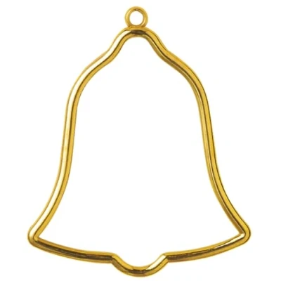 Image of Vervaco Frame: Plastic: Bell Shaped: 8 x 9cm: Gold, 9 1 cm