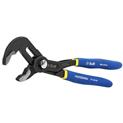 Image of S&amp;R Water Pump Pliers with Quick Adjustment Mechanism 240 x 30 mm, CR V, Double Coated Handles