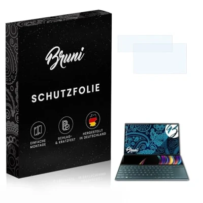 Image of Bruni Screen Protector compatible with Asus ZenBook Duo UX481 2019 Film, crystal clear Protective Film (Set of 2)