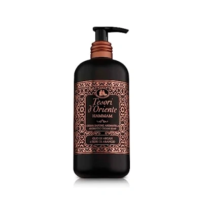 Image of Tesori d&#039;Oriente Aromatic Soap Cream Argan Oil and Orange Flowers Dispenser 300 ml