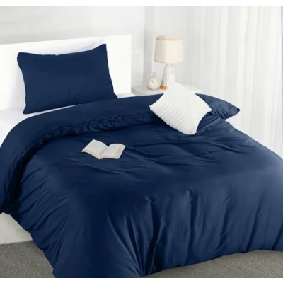Image of Utopia Bedding Single Duvet Cover Set Soft Microfibre Polyester with Pillow case Quilt (Navy)
