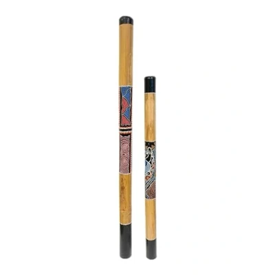 Image of Bamboo Didgeridoo Handpainted Dot Design Handmade Musical Instrument Aboriginal Australian 125 cm