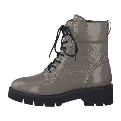 Image of Tamaris Women&#039;s 8 85216 41 Ankle Boot, Taupe Patent, 6 UK
